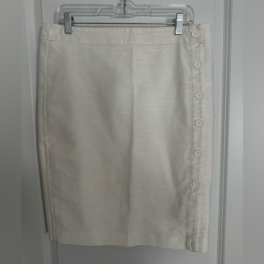 ❤️❤️ 4 for 25$ ❤️❤️ LOFT Size 12 White Summer Skirt